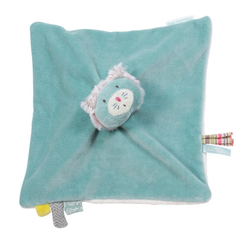  the pachats baby comforter green cat 